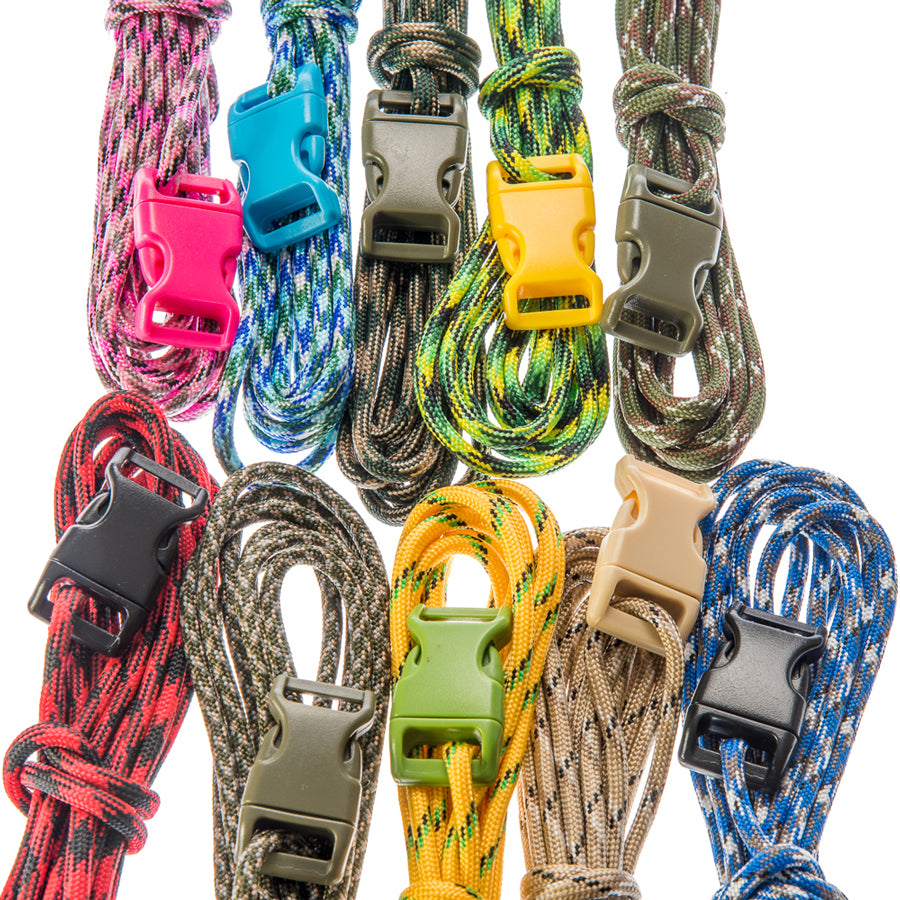 10-Piece Camo Paracord Bracelet Making Kit with Buckles