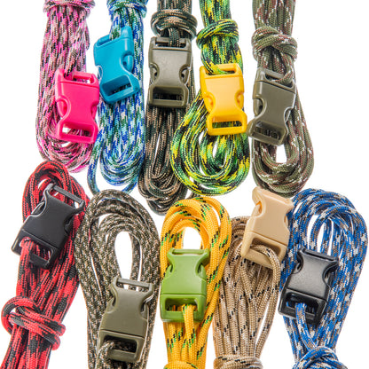 10-Piece Camo Paracord Bracelet Making Kit with Buckles