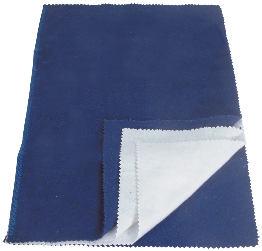 Jewelry Polishing Cloth — Large — open 12″ x 14″ (305 x 355mm) — Blue