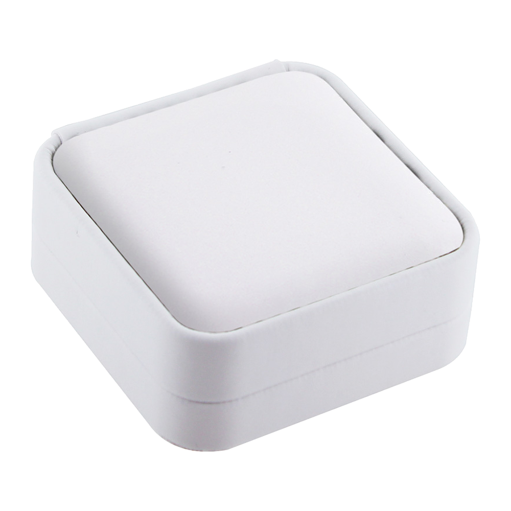 Earring Box - Round Corner - White