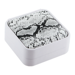 Earring Box - Round Corner - White Snake