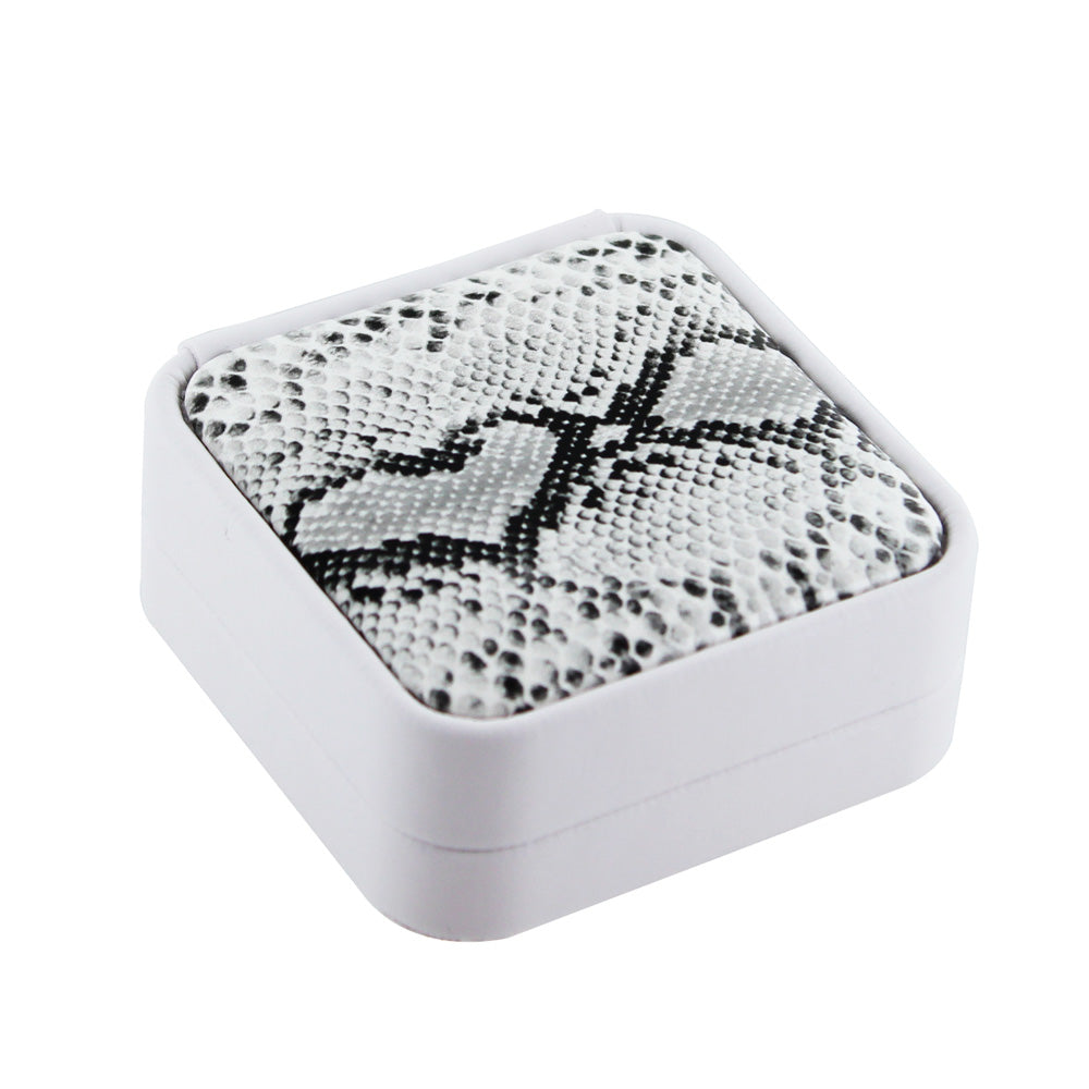 Ring Box - Round Corner - White Snake