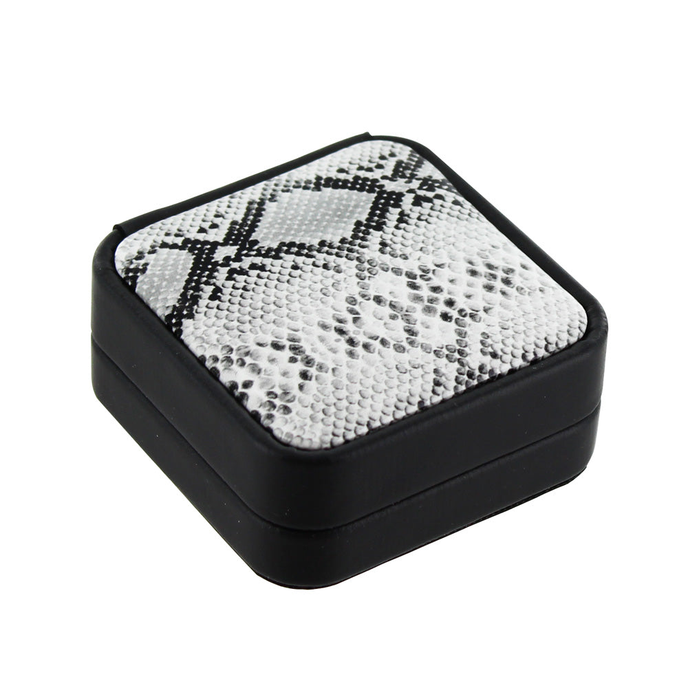 Ring Box - Round Corner - Black Snake