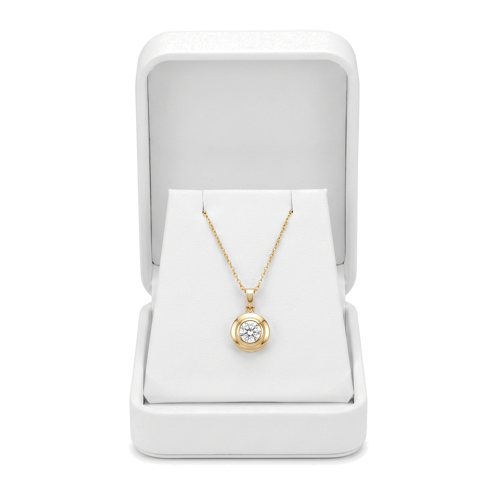 Pendant/Earring Box - Round Corner - White