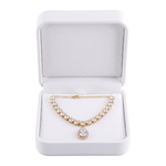 Large Necklace Box - Round Corner - White