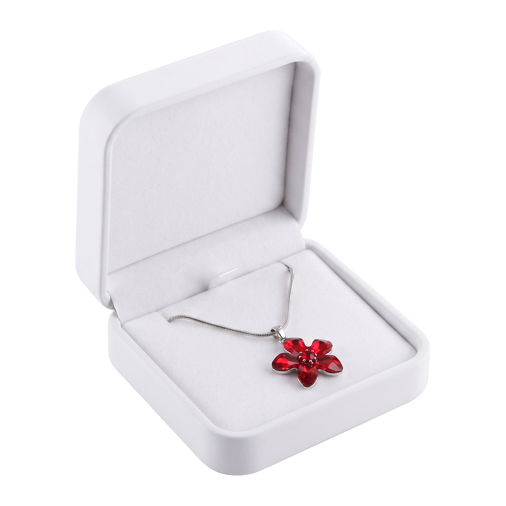 Necklace Box - Round Corner - White