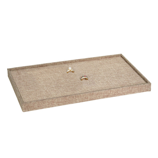 Burlap Ring Slot Trays — 72 Ring Slots — 14 3/4″ x 8 1/4″ x 1″ H — Burlap
