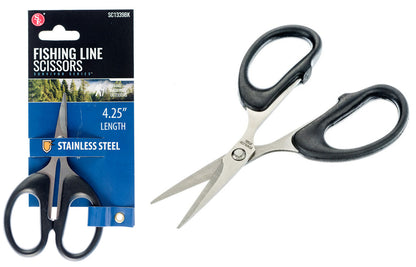 Fishing Line Scissors Stainless Steel Blades With Black Handle