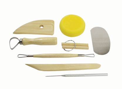 8-Piece Pottery Tool Set in Resealable Pouch/Printed Box