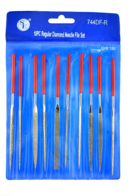 10-piece set of Dipped Handle Diamond Needle File (3MMX140MMX70MM)