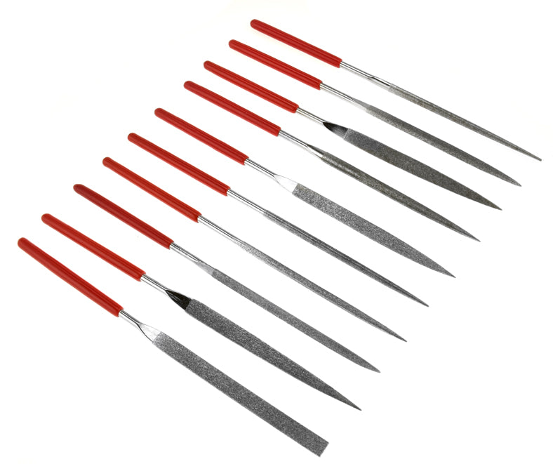 10-piece set of Dipped Handle Diamond Needle File (3MMX140MMX70MM)