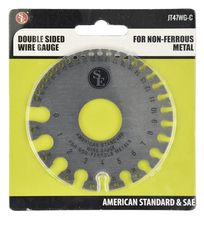 AWG Wire Gauge, .005"-0.325", 0- 36 Gauge,3.5" Dia, For Non Ferrous Metals