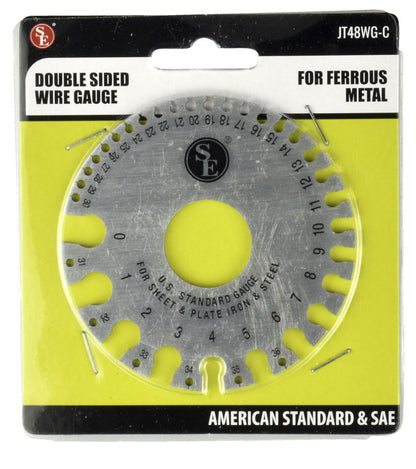 AWG Wire Gauge, .007"-0.3125", 0- 36 Gauge, 3.5" Dia, For Ferrous Metals