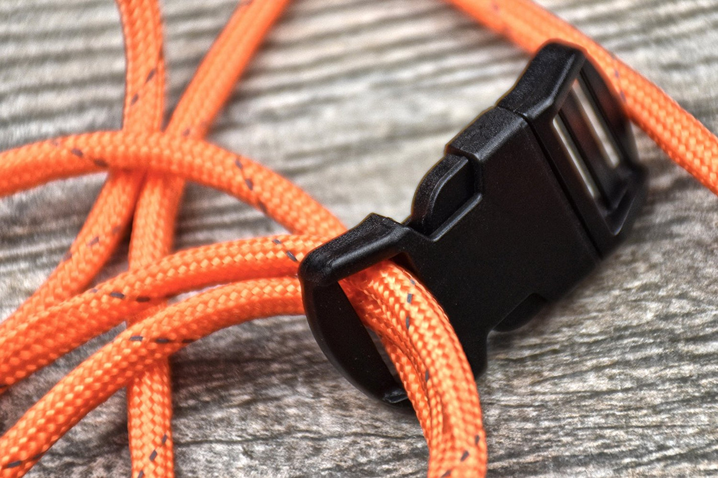 6-piece set of 3/4" Black Paracord Bracelet Buckles