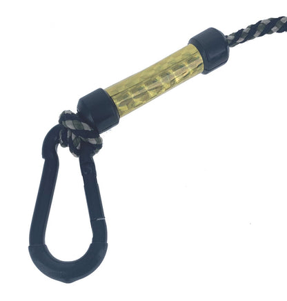 25' Camo Polypropylene Hoist Rope with 1.1/2" Reflective Sleeve & Vinyl Coated Carabiner