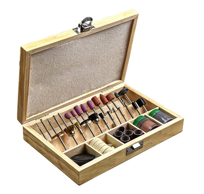 100Pc Rotary Tool Accessories Set in Wooden Box