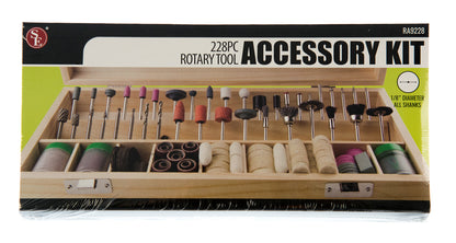 228Pc Rotary Tool Accessories in Wooden Box