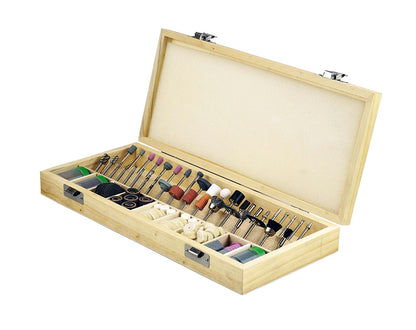 228Pc Rotary Tool Accessories in Wooden Box