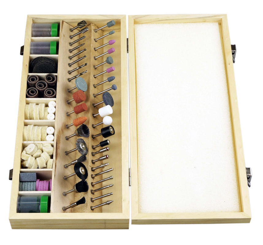 228Pc Rotary Tool Accessories in Wooden Box