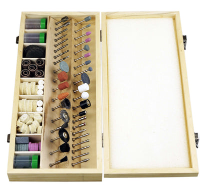 228Pc Rotary Tool Accessories in Wooden Box