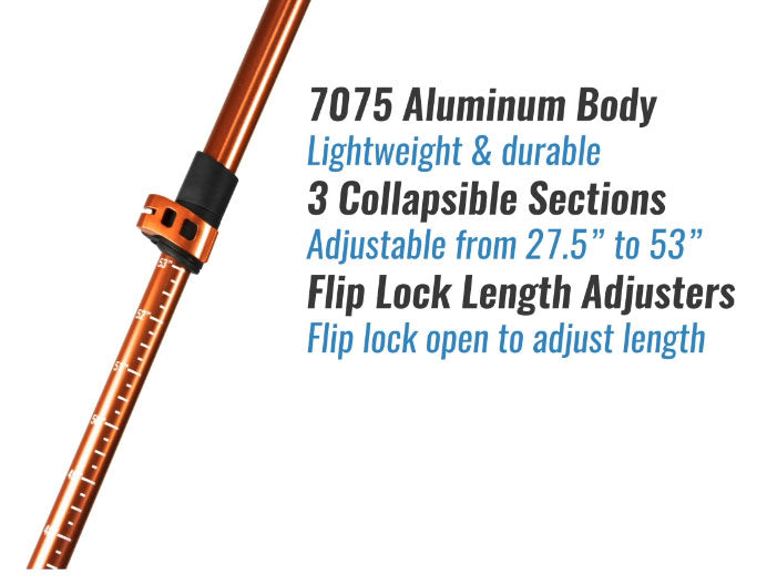 Telescoping Trekking Pole Set With Twist Lock & Carrying Case