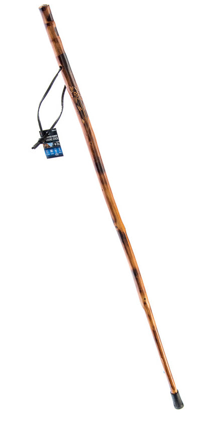 Wooden Walking/Hiking Stick, Metal Tip for Better Traction