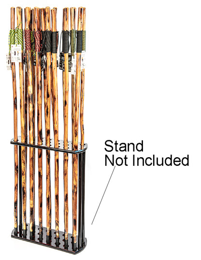 24-piece set of 55" Assorted Colors Plain/Reflective Paracord Wrapped Bianbai Wood Walking/Hiking Sticks with Metal Tips