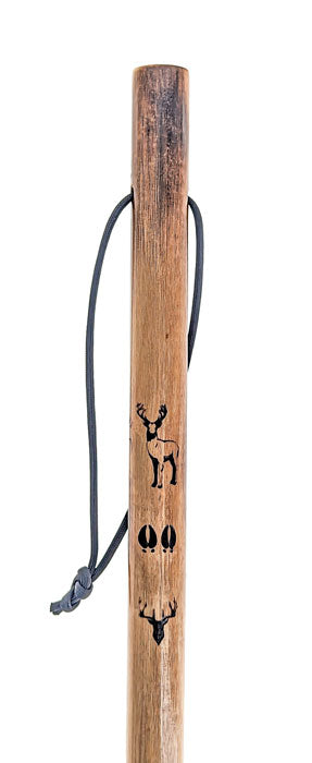 24-Piece Set of 55" Assorted Animal Stamped Wooden Hiking Sticks with Rope Wrapping; Stand NOT Included