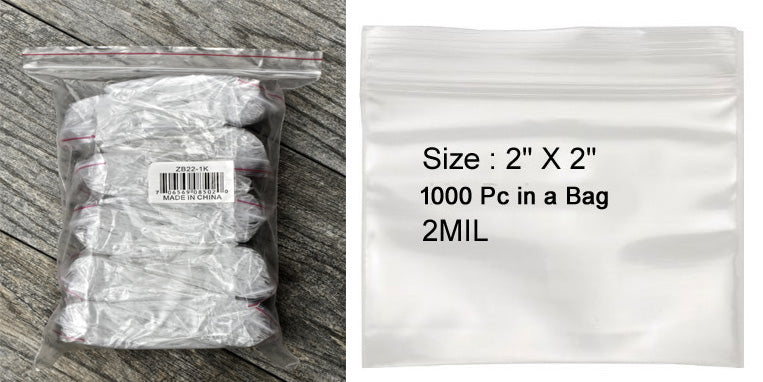 100-Piece Bag of 2MIL Self Locking Bags