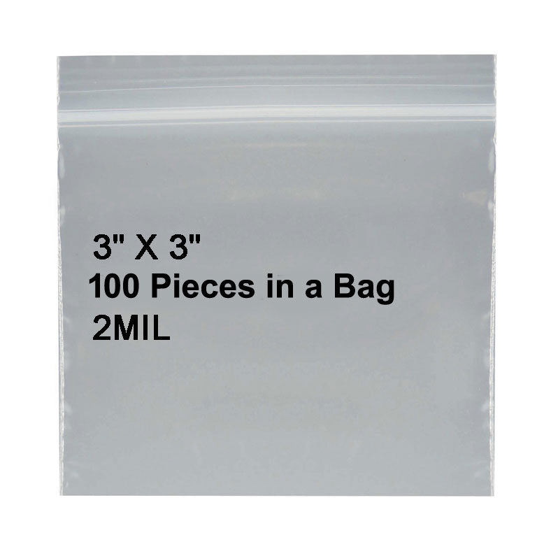 100-Piece Bag of 2MIL Self Locking Bags