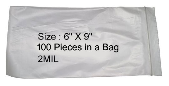 100-Piece Bag of 2MIL Self Locking Bags