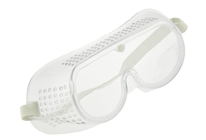 Safety Goggles with Adjustable Elastic Headband, Built-in Vents, Poly Bag with Header Card