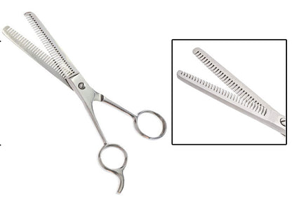 Double Teeth Barber Thinning Scissor - Stainless Steel