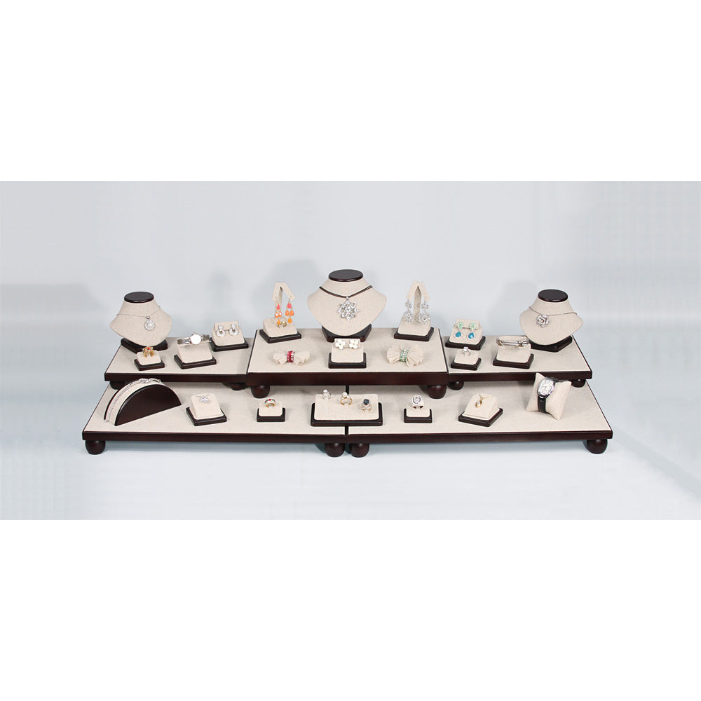 Showcase Set 35 — Dark Walnut / Linen