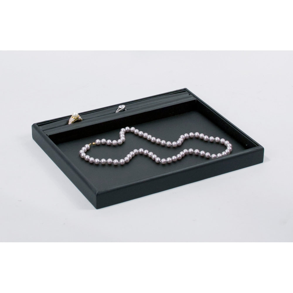 Presentation Trays — All Black Faux Leather