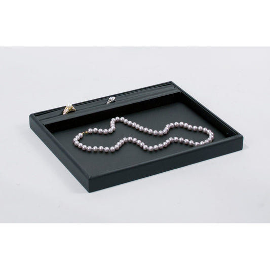 Presentation Trays — All Black Faux Leather