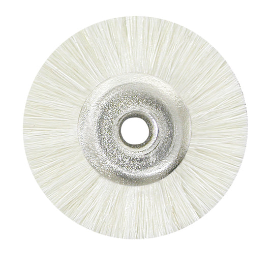 Natural Bristle Wheel Brushes — Unmounted — 3/4″ — 3/32″ Center Hole — White