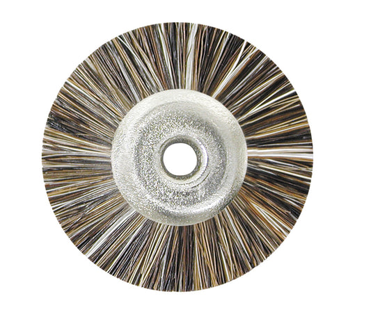 Natural Bristle Wheel Brushes — Unmounted — 3/4″ — 3/32″ Center Hole — Brown