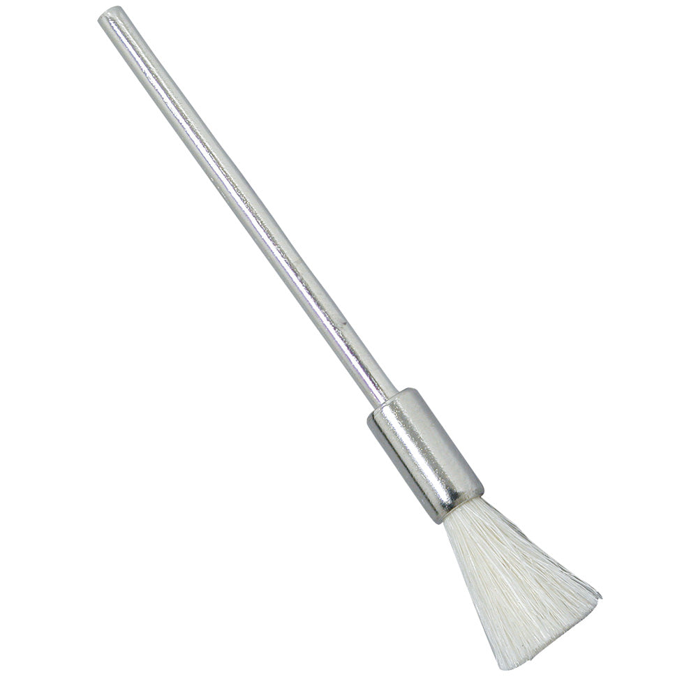 End Bristle Brushes — 1/4″ Trim — 3/16″ Ferrule — White