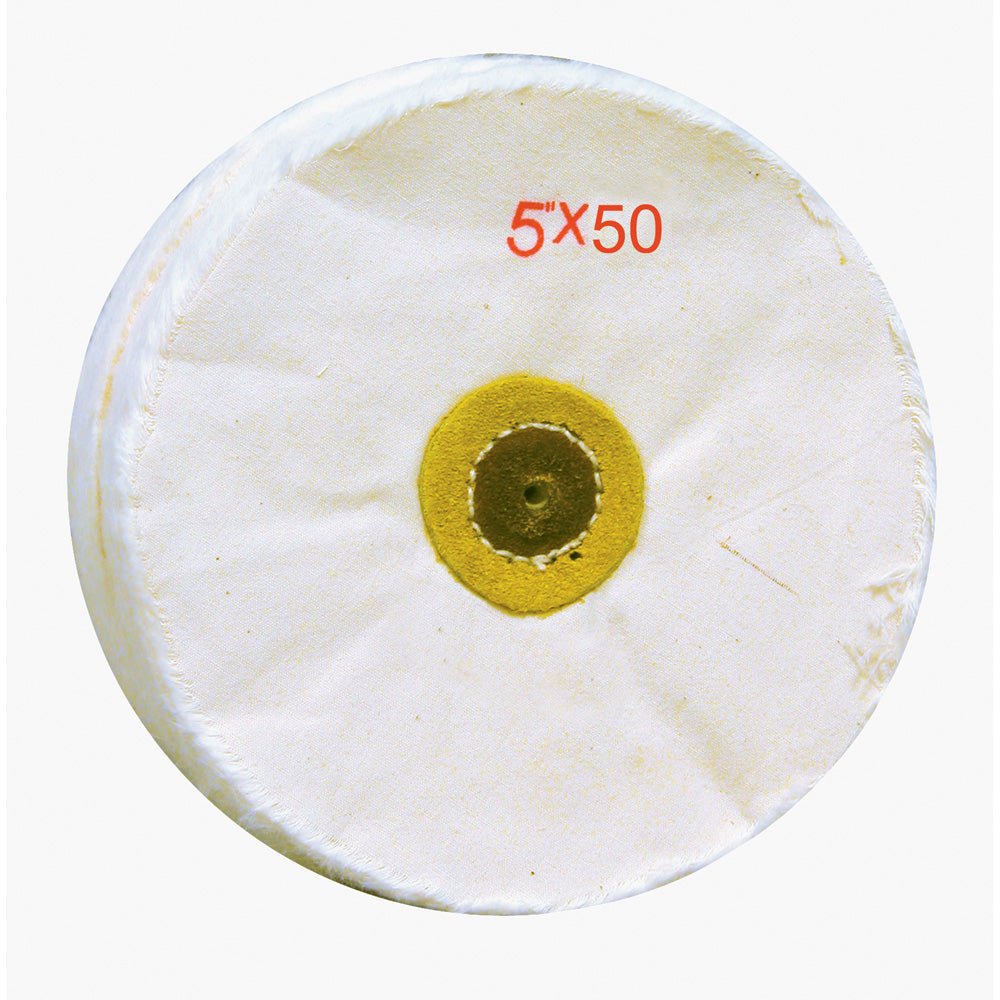 Loose Buffs — 5″ Dia. × 45 Ply — White
