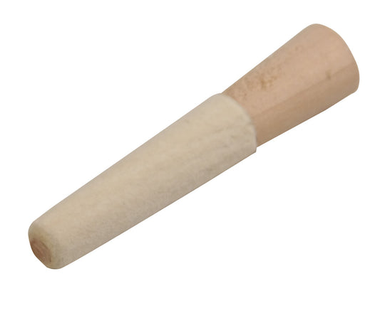 Tapered Felt Inside Ring Buffs — 3″ × 9/16″ ~ 3/4″ — White