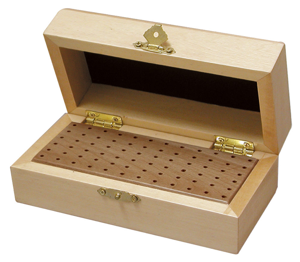 Wood Bur Boxes — 72 Burs — 5 3/4″ x 3 3/8″ x 2 1/2″ H — Natural Wood