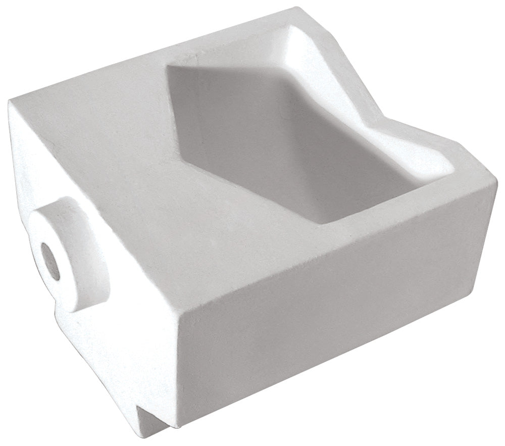 Hooded Crucibles — Square V-Slot — 25 oz / 450 Dwt — Ceramic