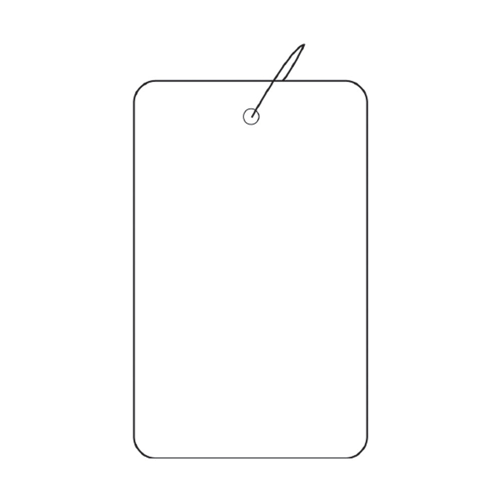 Strung / Unstrung Tags — Rectangle — 1 3/4″ x 2 7/8″ (44 x 73mm) — With String — White Paper