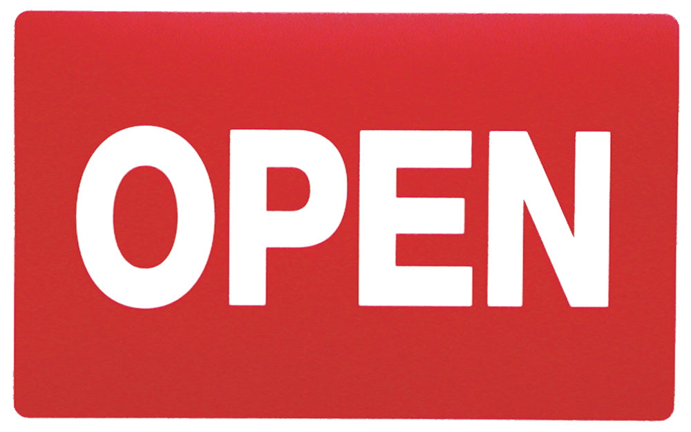 Plastic Message Signs — Open / Closed — Double-Sided — Plastic