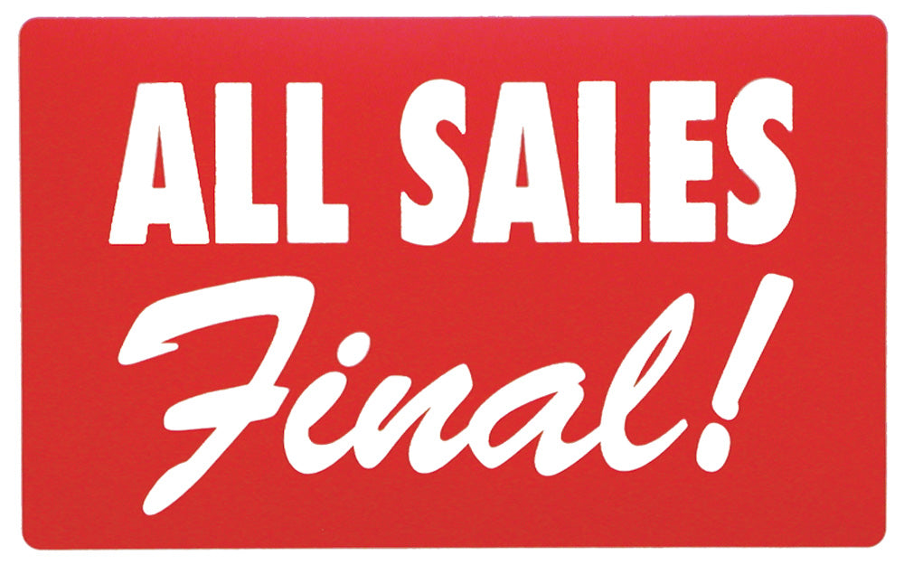 Plastic Message Signs — All Sales Final! — Plastic