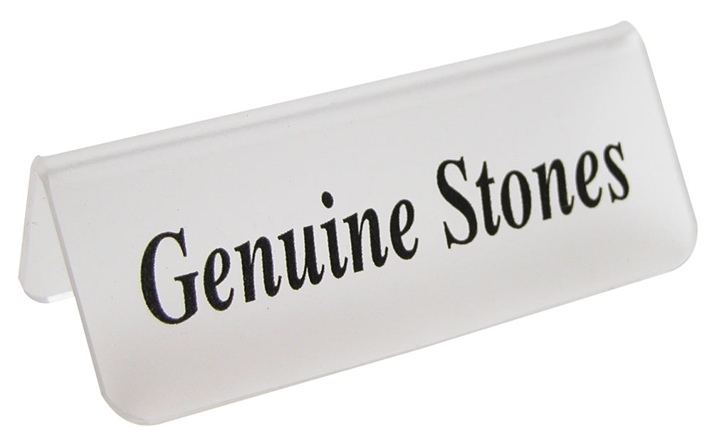 Frosted Signs — Genuine Stones — Black Letter