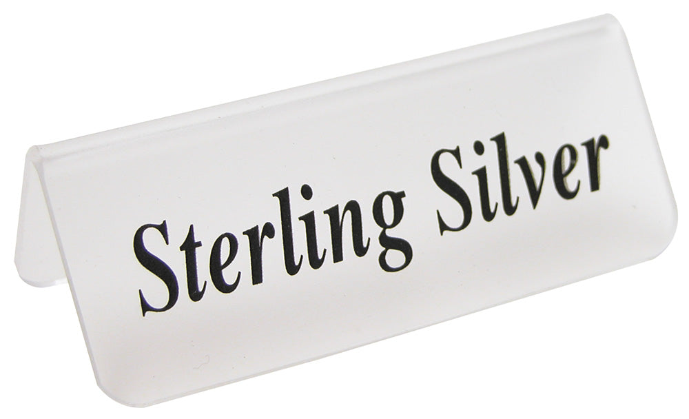 Frosted Signs — Sterling Silver — Black Letter