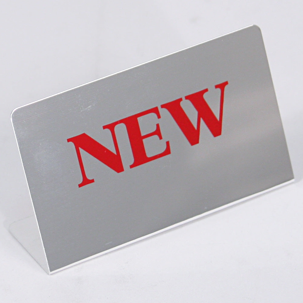 Large Metal Signs — New — Silvertone — Metal
