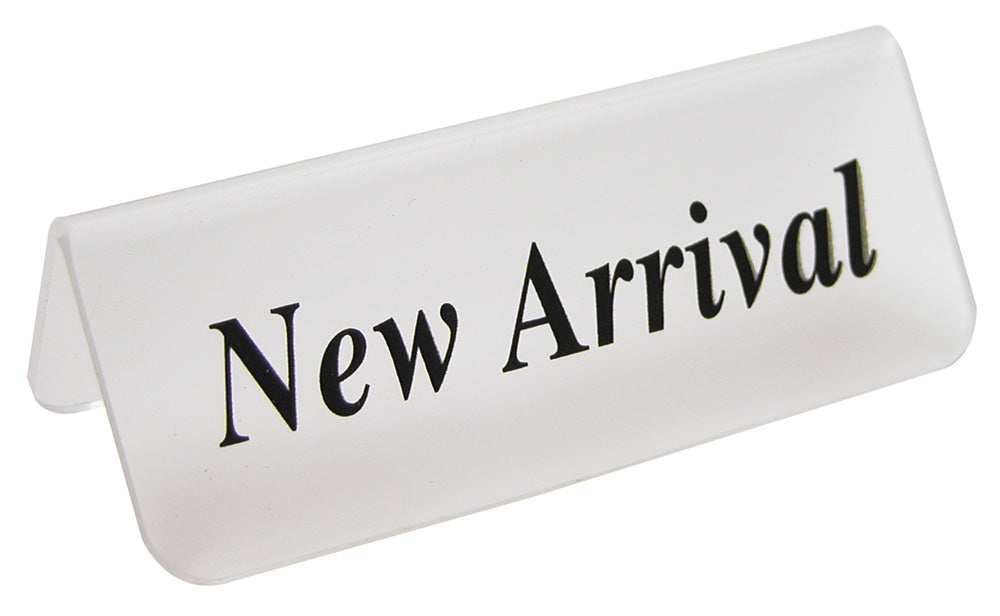 Frosted Signs — New Arrival — Black Letter